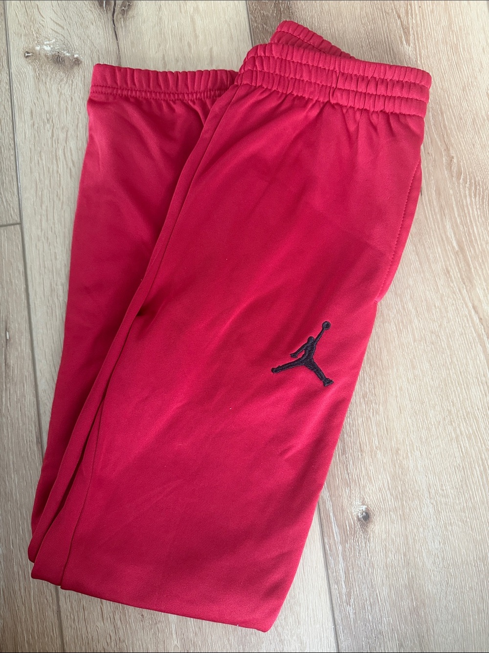 Jordan Red Kids' Joggers with Black Jumpman